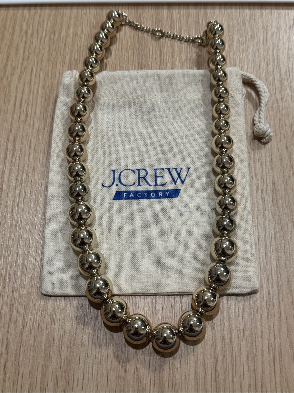 J Crew Factory Gold Bauble Necklace